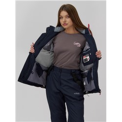 Горнолыжный костюм женский зимний УЦЕНКА малинового цвета 02818M