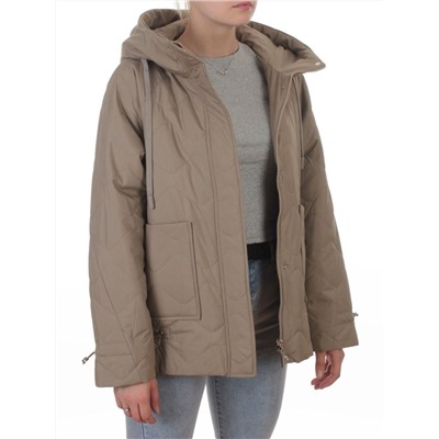 9661 DK. BEIGE Куртка демисезонная женская (100 гр. холлофайбер)