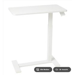 BOLLSIDAN Laptoptisch, weiß, 68x36 cm