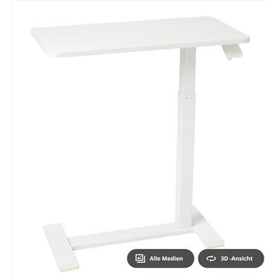 BOLLSIDAN Laptoptisch, weiß, 68x36 cm