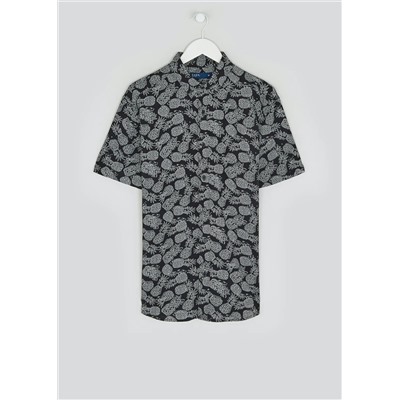 Short Sleeve Pineapple Print Shirt