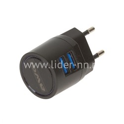 СЗУ Micro USB+2 USB выхода (2100mAh/5V) черный (AWEI C-900)