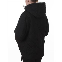 8061 BLACK Куртка стеганная демисезонная женская (100 гр. холлофайбер)