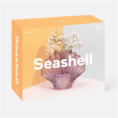 Ваза для цветов Seashell, 18,5 см, лиловая