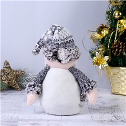 Игрушка мягкая «Дед Мороз - длинные ножки» 10×40 см, серебристый