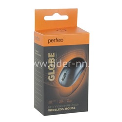 Мышь беспроводная PERFEO GLOBE 1000 DPI (черная)