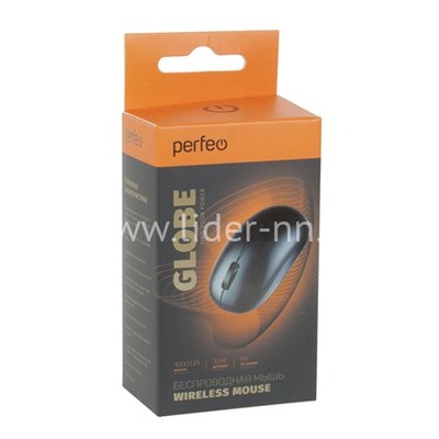 Мышь беспроводная PERFEO GLOBE 1000 DPI (черная)