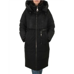 C1041 BLACK Пальто зимнее женское (200 гр .холлофайбер)