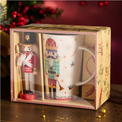 НАБОР ПОДАРОЧНЫЙ LEFARD "ЩЕЛКУНЧИК" (КРУЖКА 385 МЛ В КОМПЛЕКТЕ С ЁЛОЧНОЙ ИГРУШКОЙ)