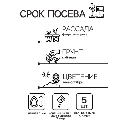 Семена цветов Катарантус "Теплая волна", ц/п,  смесь окрасок, 5 шт