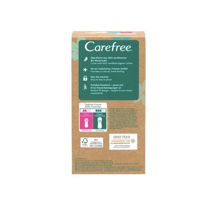 Carefree  Slipeinlagen Organic Cotton Normal 30 St, Карефри Ежедневные прокладки из органического хлопка Normal 30шт, 5 упаковок (150 штук)