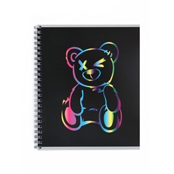 Тетрадь 80л кл на гребне Bear, обл мел карт, бл офс