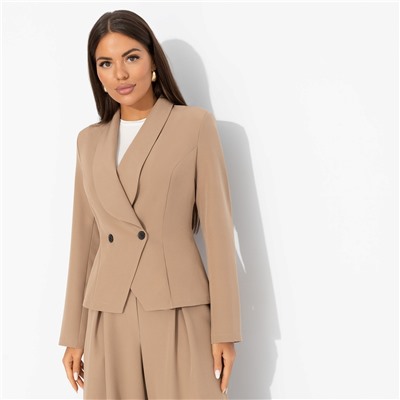 Жакет полуприталенного силуэта, Невероятно прекрасна (biege)