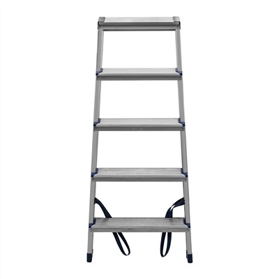 Стремянка двусторонняя 5 ступеней, алюминиевая, Сибртех