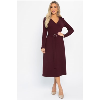 Платье трикотажное Парижанка (бордовое) П14622-10М