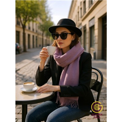 Шарф теплый женский кашемировый Арт 2581Ш/09 (пурпур)