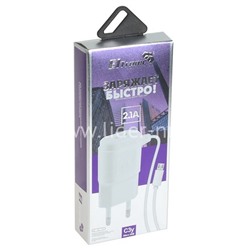 СЗУ ELTRONIC Micro USB (2100mAh) в коробке (белый)
