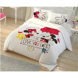2-сп ЕВРО Лицензированное Постельное Бельё Minnie Mickey Çek - TAC