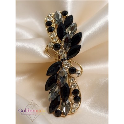 Заколка автомат для волос с кристаллами «Блеск элегантности» ЭЛЗ7/01