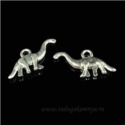 Подвеска динозавр 25*13мм, цв.античное серебро (упаковка 20шт)