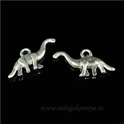 Подвеска динозавр 25*13мм, цв.античное серебро (упаковка 20шт)