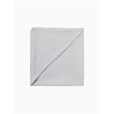 Полотенце - уголок муслиновое Крошка Я, 75×75 см, 100% хлопок, 120 г/м², серо-голубое