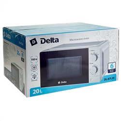 Микроволновая печь 700 Вт, 20 л DELTA DL-87L20 белая