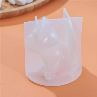 Молд Доляна «Бульдог», силикон, 8×6×7 см, белый