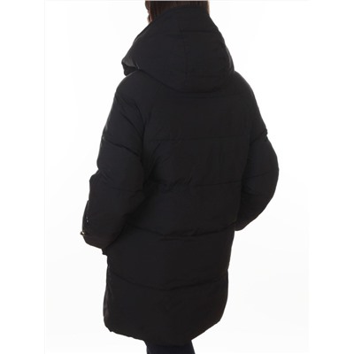 H781 BLACK Куртка зимняя женская (200 гр. холлофайбер)