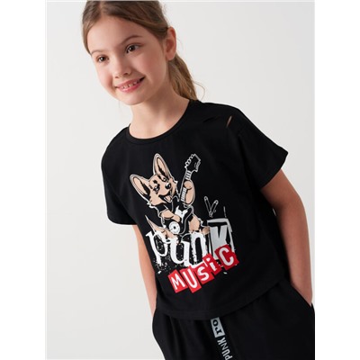 Комплект для девочки: футболка, шорты