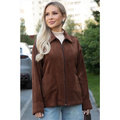 Жакет вельветовый Реджина (коричневый) Б14563-9М