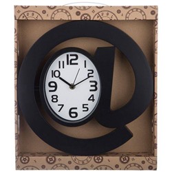 ЧАСЫ НАСТЕННЫЕ КВАРЦЕВЫЕ "СОБАЧКА" ДИАМЕТР=30 СМ. ЦВЕТ: ЧЕРНЫЙ ЦИФЕРБЛАТ 17*12 СМ. (КОР=6 ШТ.)