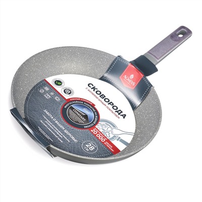 СКОВОРОДА С АНТИПРИГАРНЫМ ПОКРЫТИЕМ PFLUON MARBLE, 28*5,2 СМ