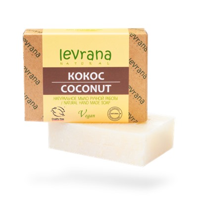 Натуральное мыло ручной работы Кокос, 100гр