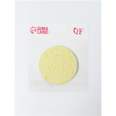 Спонж для умывания, d=8 см, жёлтый