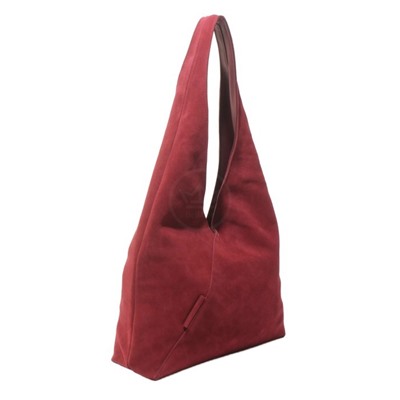 Сумка женская натуральная замша ADEL-287-405 (отделка ИСК/КОЖА),  1отд. бордо 266024