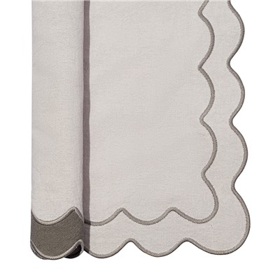 Салфетка под приборы с контрастным кантом серого цвета из коллекции Trendy Ruffles, 35х45 см