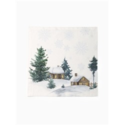 Набор новогодних салфеток «Этель» Forest animals, 40×40 см - 4 шт., 100% хлопок, саржа 190 г/м²