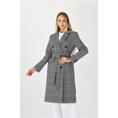 Пальто женское демисезонное 25415 (клетка britny)