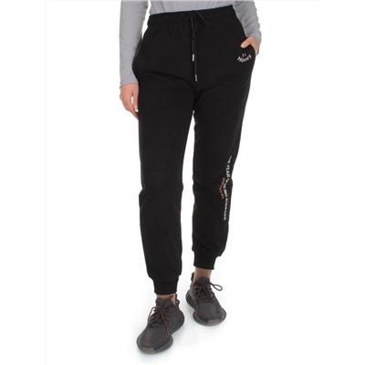 Q-03 BLACK Брюки спортивные женские (85% хлопок, 15% полиэстер)