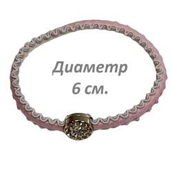 Резинка для волос эластичная (жгут волна с украшением) Арт 66 тип 3