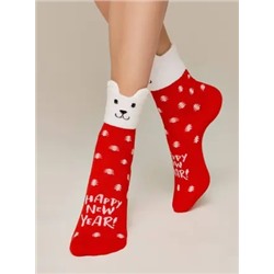 Новогодние носки "женские с пушистой нитью