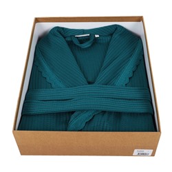 Халат Велюровый Женский (L) Alessa Yeşil Bayan Bornoz Large - EcoCotton