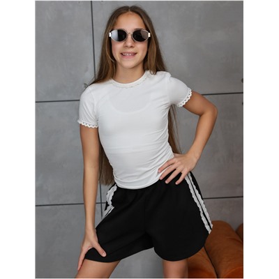 Шорты "Крош" Черный Девочка