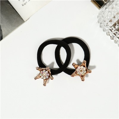 Резинки для волос «Венера», набор 2 шт., стразы корона