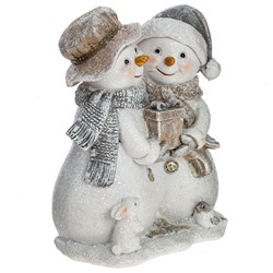 Фигурка декоративная "Снеговики", L10,5 W6,5 H12,5 см