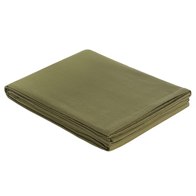 Скатерть из хлопка оливкового цвета из коллекции Essential, 170х170 см