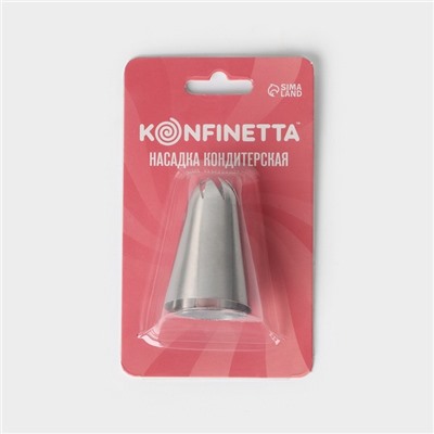 Насадка кондитерская KONFINETTA «Закрытая роза», d=3 см, выход 0.9 см, нержавеющая сталь