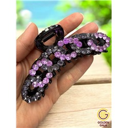 Заколка-краб для волос со стразами КР14 тип 1