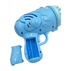 Пушка-генератор мыльных пузырей от батареек, синяя